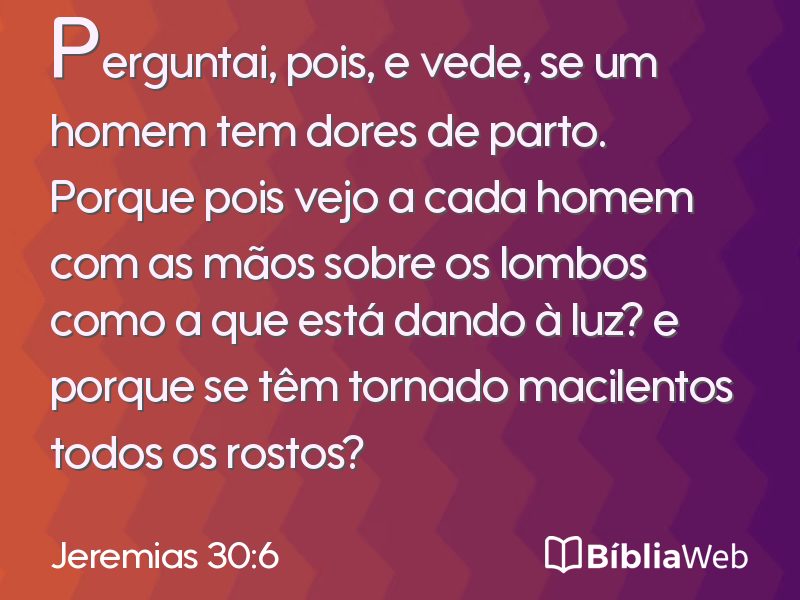 Jeremias 30:6 em imagem para compartilhar