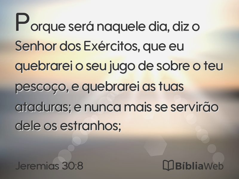 Jeremias 30:8 em imagem para compartilhar