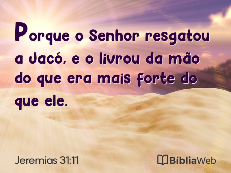 Jeremias 31:11 em imagem para compartilhar