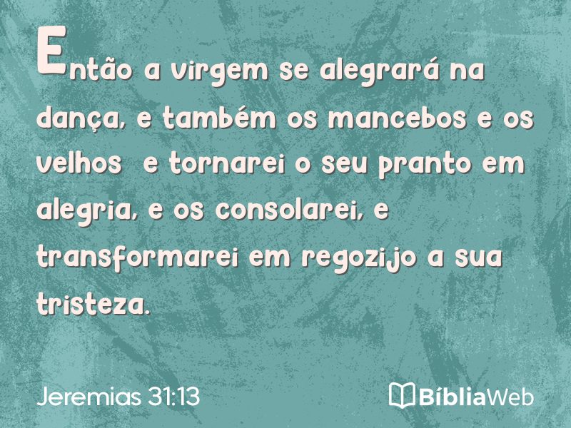 Jeremias 31:13 em imagem para compartilhar