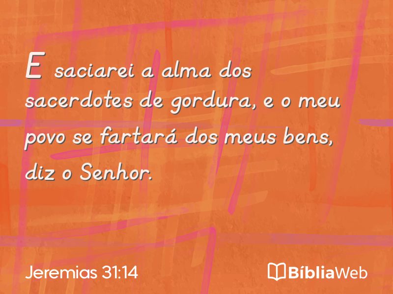 Jeremias 31:14 em imagem para compartilhar