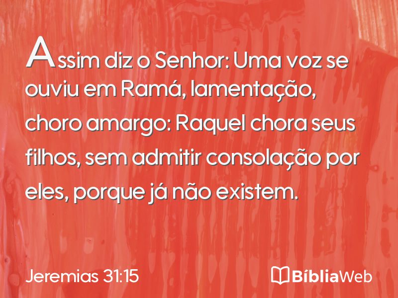 Jeremias 31:15 em imagem para compartilhar