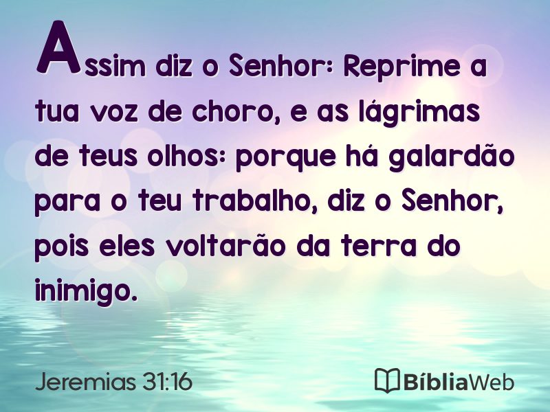 Jeremias 31:16 em imagem para compartilhar