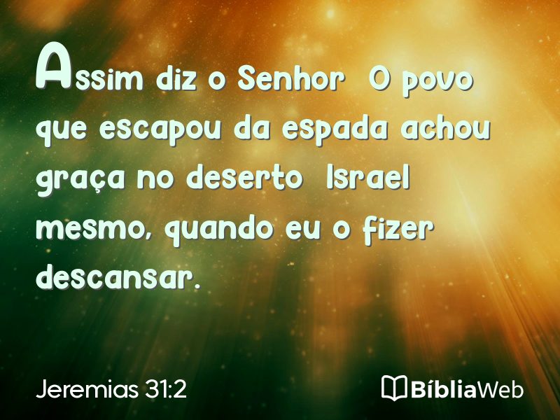Jeremias 31:2 em imagem para compartilhar