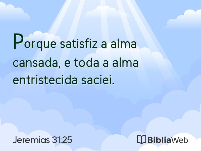 Jeremias 31:25 em imagem para compartilhar