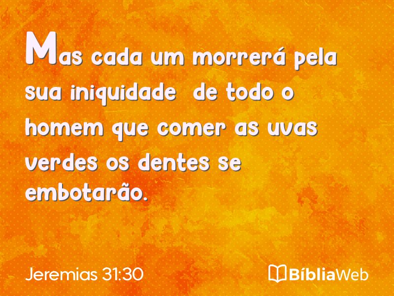 Jeremias 31:30 em imagem para compartilhar