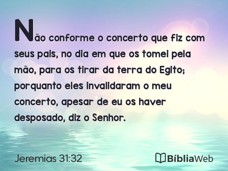 Jeremias 31:32 em imagem para compartilhar