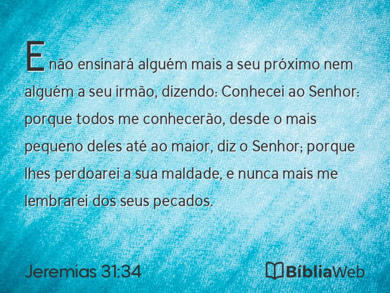 Jeremias 31:34 em imagem para compartilhar