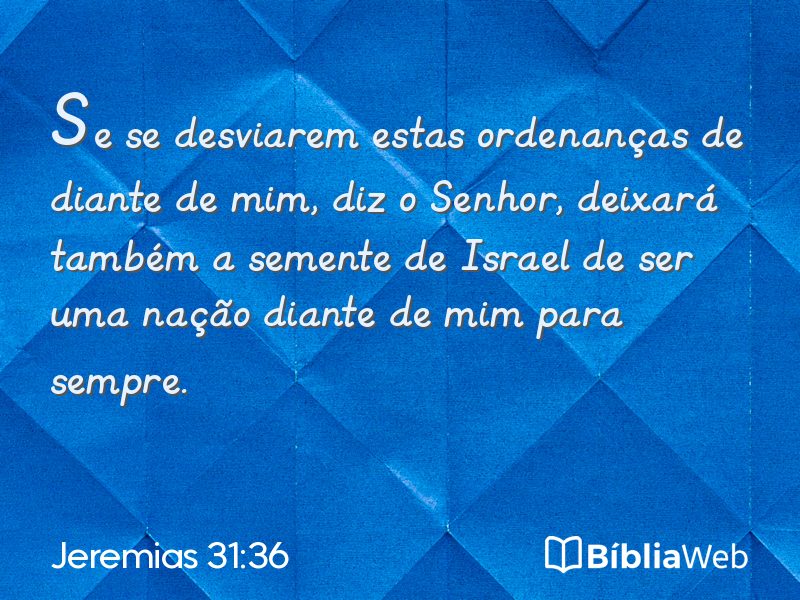Jeremias 31:36 em imagem para compartilhar
