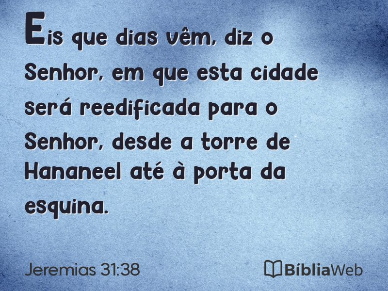 Jeremias 31:38 em imagem para compartilhar
