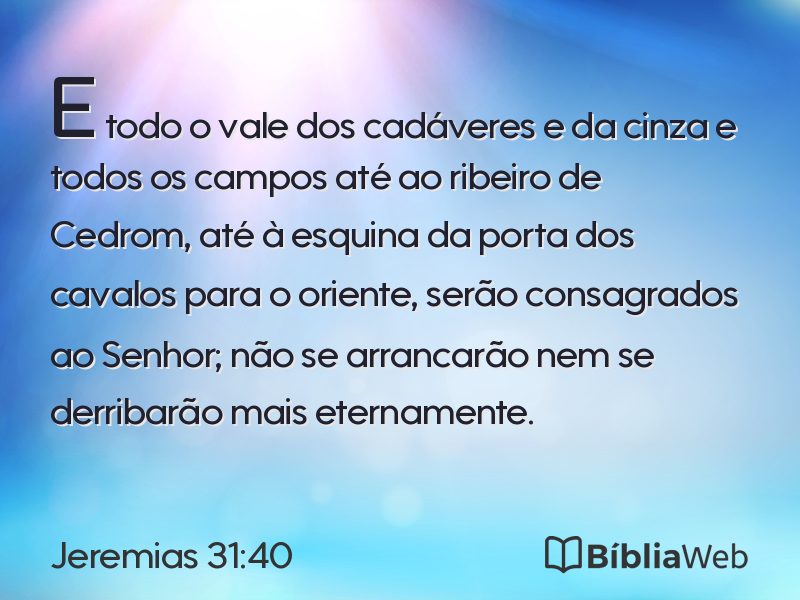 Jeremias 31:40 em imagem para compartilhar