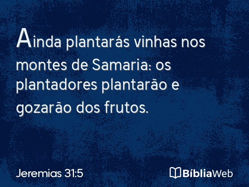 Jeremias 31:5 em imagem para compartilhar