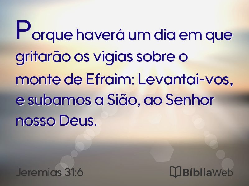 Jeremias 31:6 em imagem para compartilhar