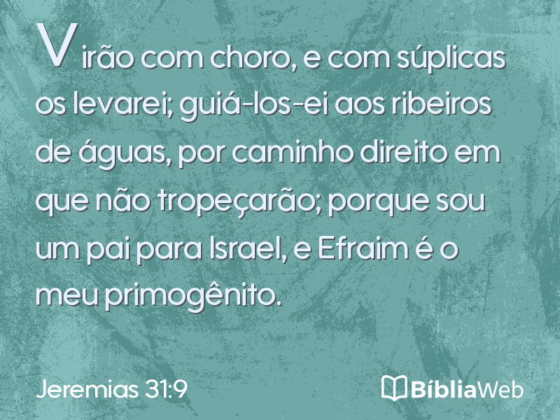 Jeremias 31:9 em imagem para compartilhar