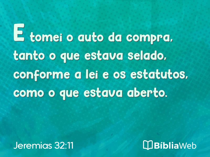 Jeremias 32:11 em imagem para compartilhar