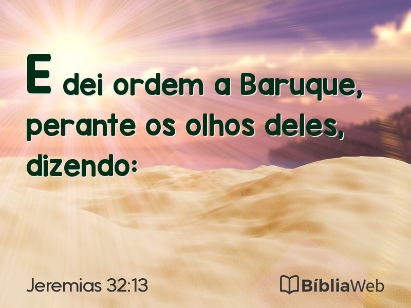 Jeremias 32:13 em imagem para compartilhar
