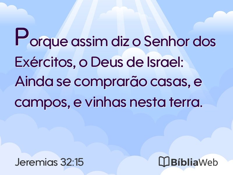 Jeremias 32:15 em imagem para compartilhar