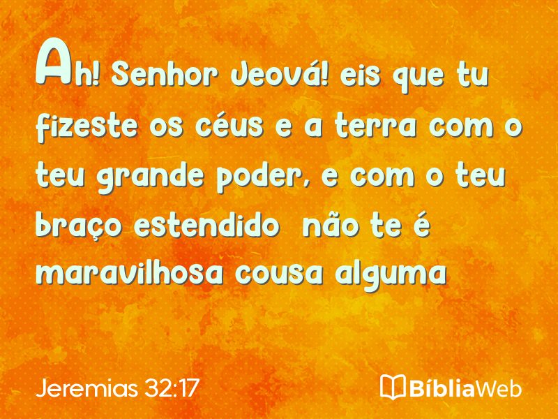 Jeremias 32:17 em imagem para compartilhar