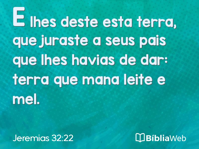 Jeremias 32:22 em imagem para compartilhar