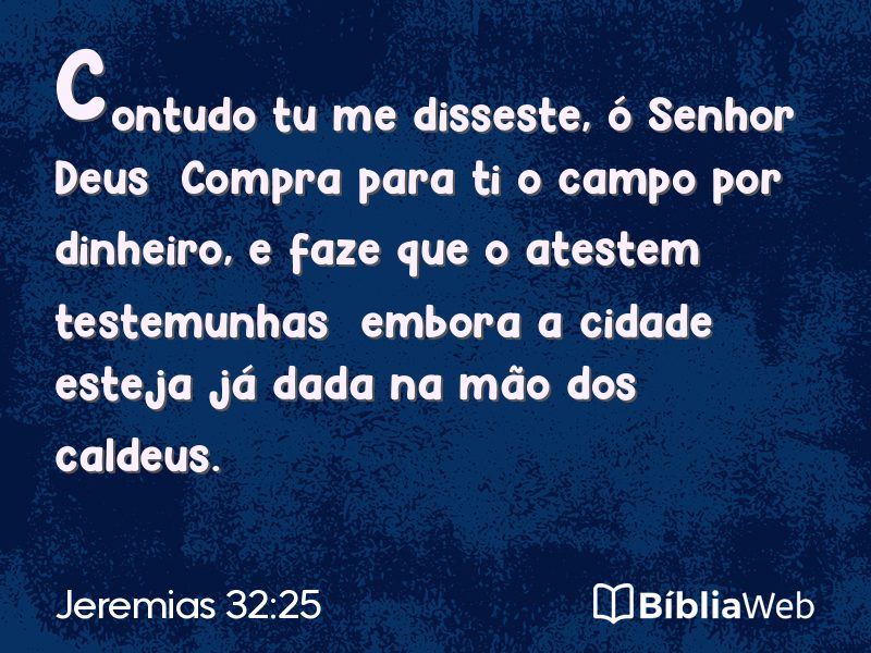 Jeremias 32:25 em imagem para compartilhar