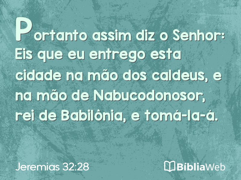 Jeremias 32:28 em imagem para compartilhar
