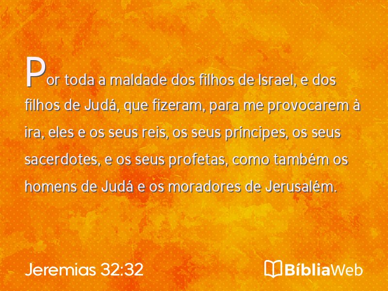 Jeremias 32:32 em imagem para compartilhar