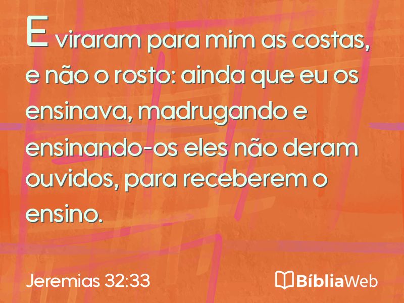 Jeremias 32:33 em imagem para compartilhar