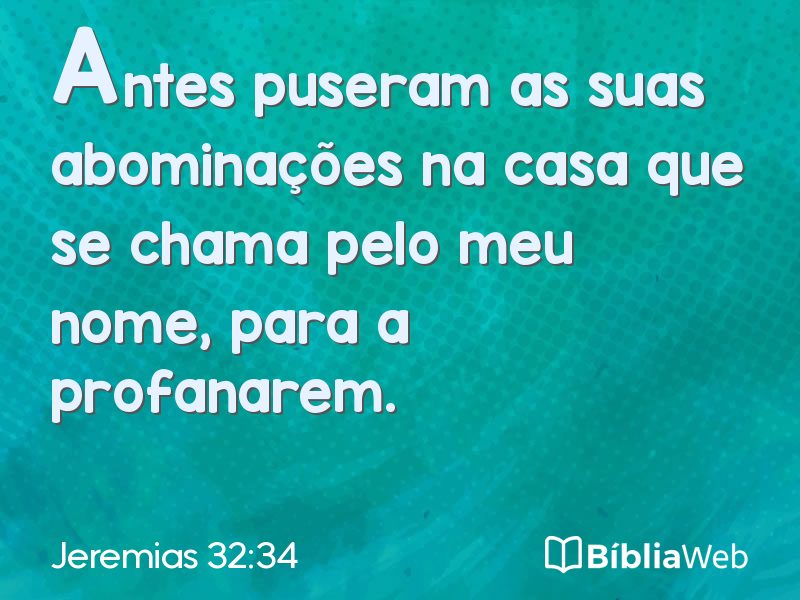 Jeremias 32:34 em imagem para compartilhar