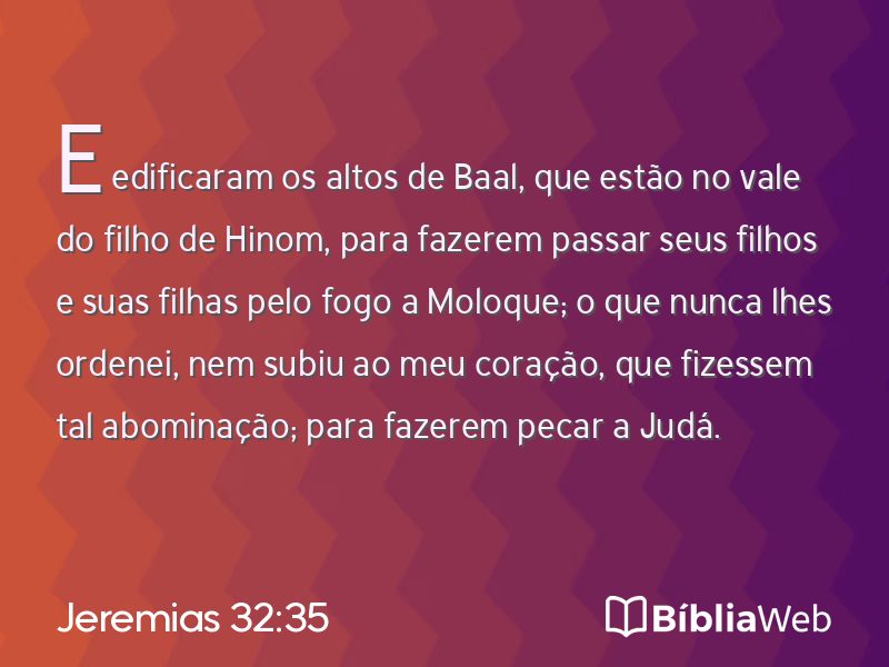 Jeremias 32:35 em imagem para compartilhar