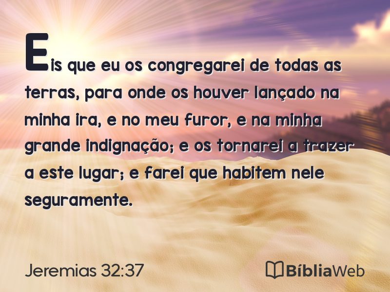 Jeremias 32:37 em imagem para compartilhar