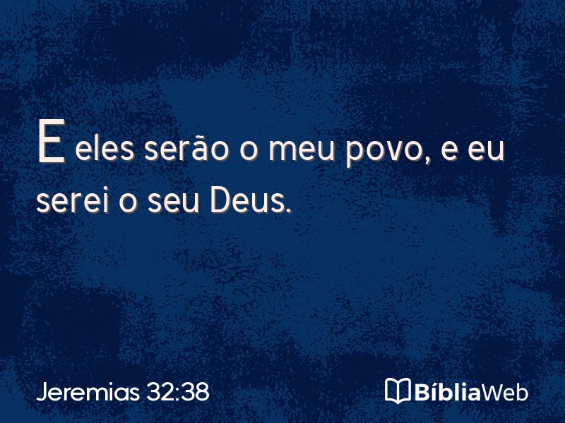 Jeremias 32:38 em imagem para compartilhar