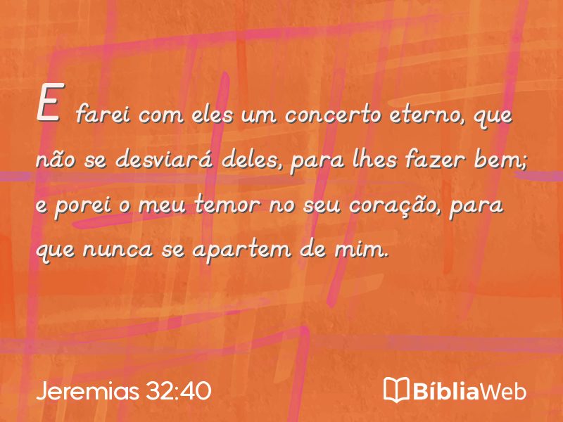 Jeremias 32:40 em imagem para compartilhar