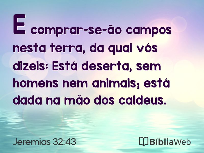 Jeremias 32:43 em imagem para compartilhar