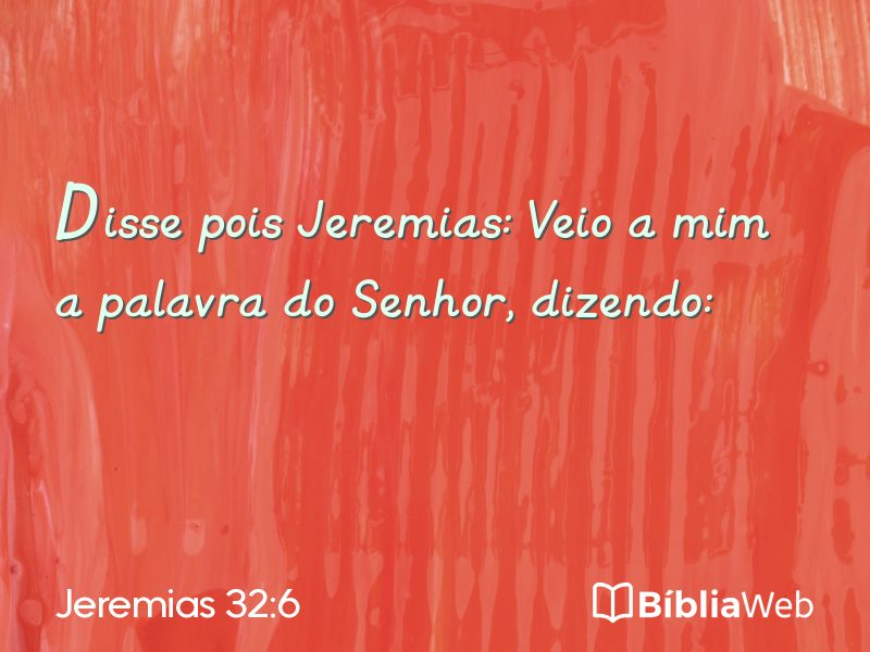 Jeremias 32:6 em imagem para compartilhar