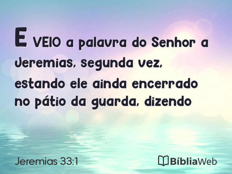 Jeremias 33:1 em imagem para compartilhar