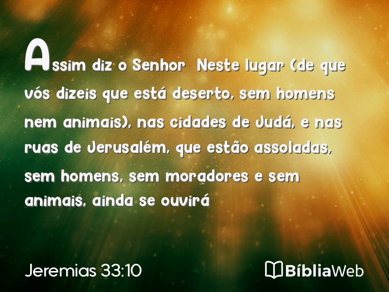 Jeremias 33:10 em imagem para compartilhar