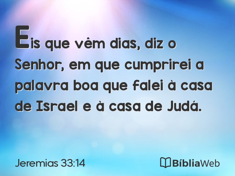 Jeremias 33:14 em imagem para compartilhar