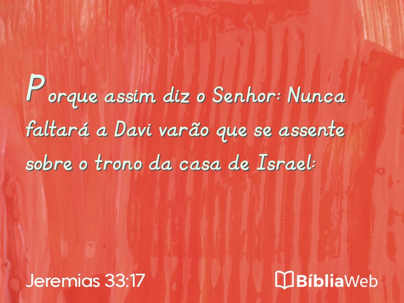 Jeremias 33:17 em imagem para compartilhar