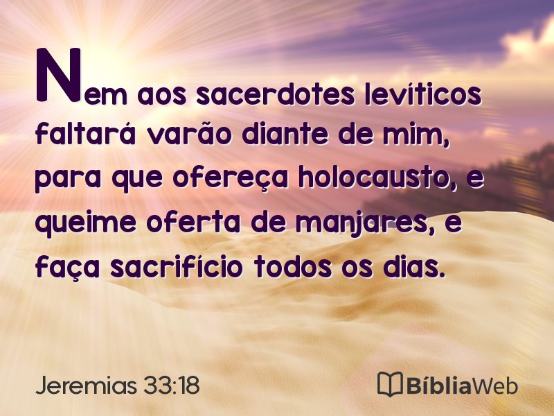 Jeremias 33:18 em imagem para compartilhar