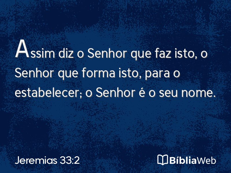 Jeremias 33:2 em imagem para compartilhar