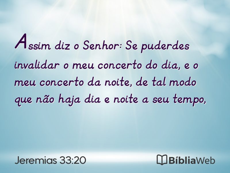 Jeremias 33:20 em imagem para compartilhar