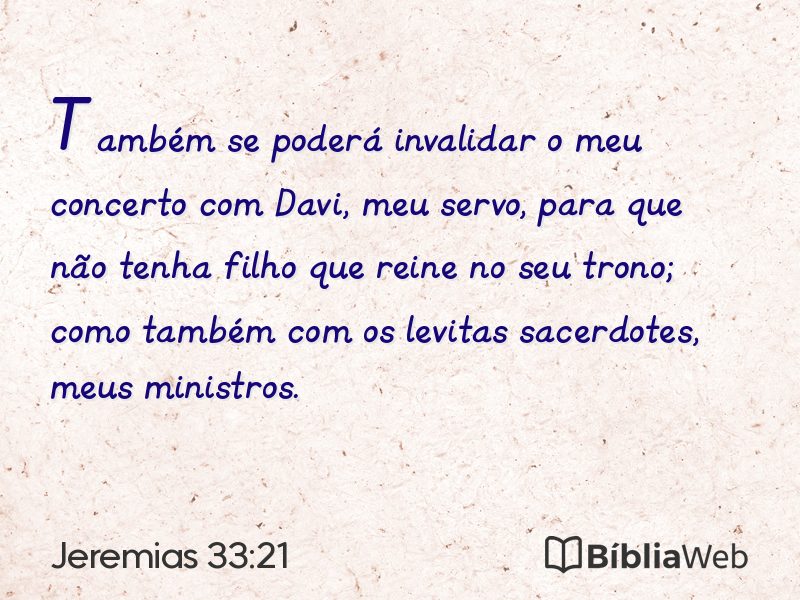 Jeremias 33:21 em imagem para compartilhar