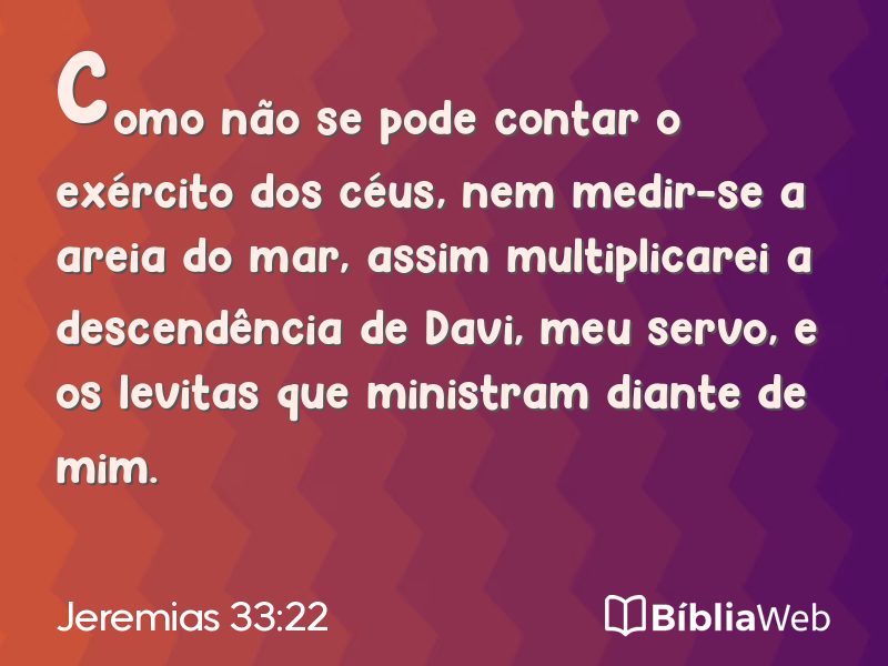 Jeremias 33:22 em imagem para compartilhar