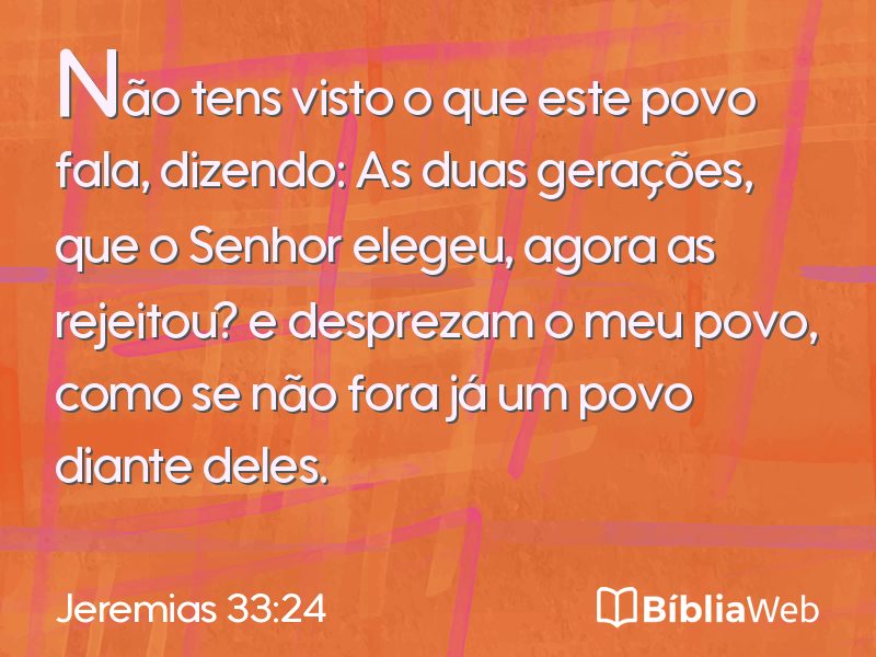 Jeremias 33:24 em imagem para compartilhar