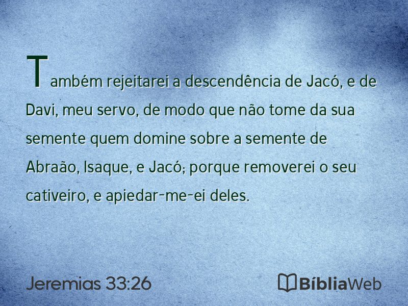 Jeremias 33:26 em imagem para compartilhar