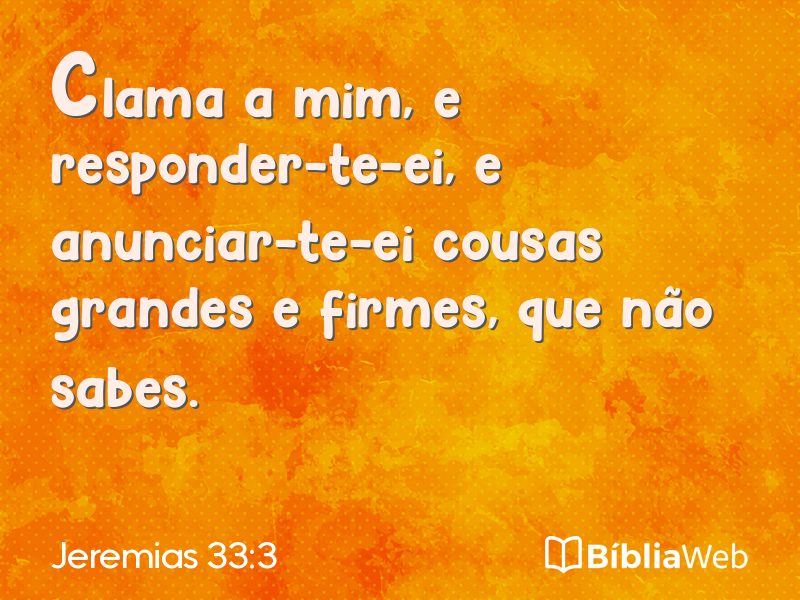 Jeremias 33:3 em imagem para compartilhar