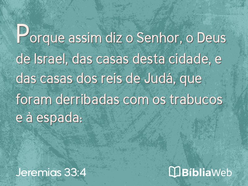 Jeremias 33:4 em imagem para compartilhar