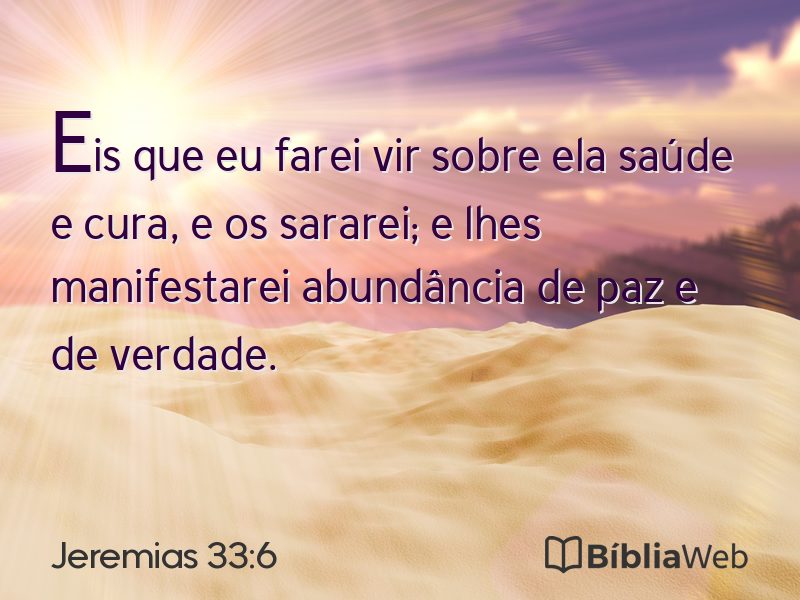 Jeremias 33:6 em imagem para compartilhar
