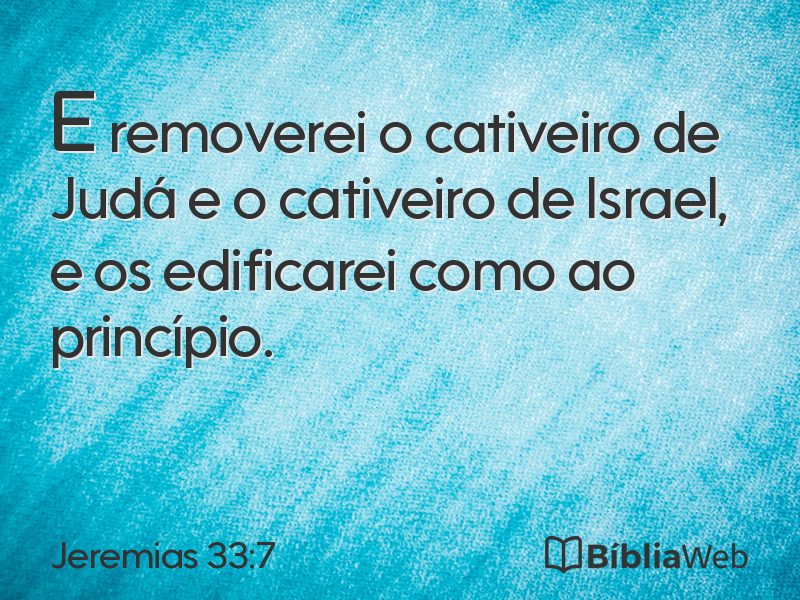 Jeremias 33:7 em imagem para compartilhar