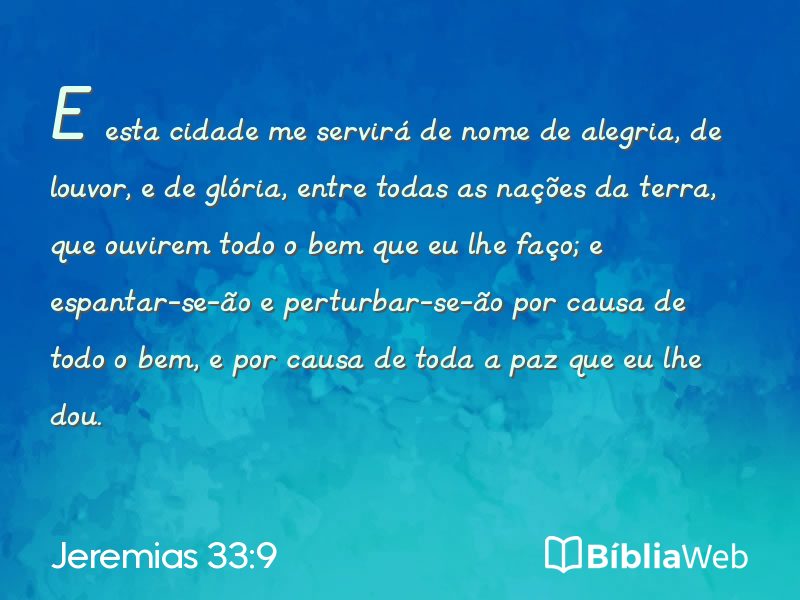 Jeremias 33:9 em imagem para compartilhar